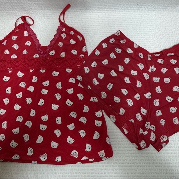 No Label Other - Red Bear Print Women's Sleepwear Set